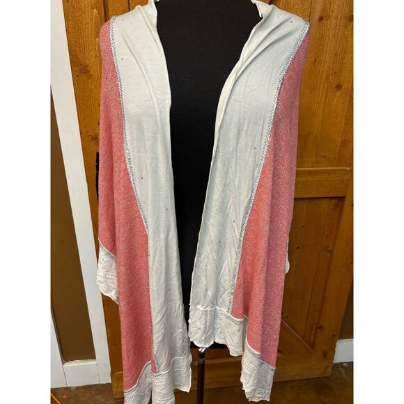 Pink and White Embellished Middle Eastern Scarf - Picture 1 of 5